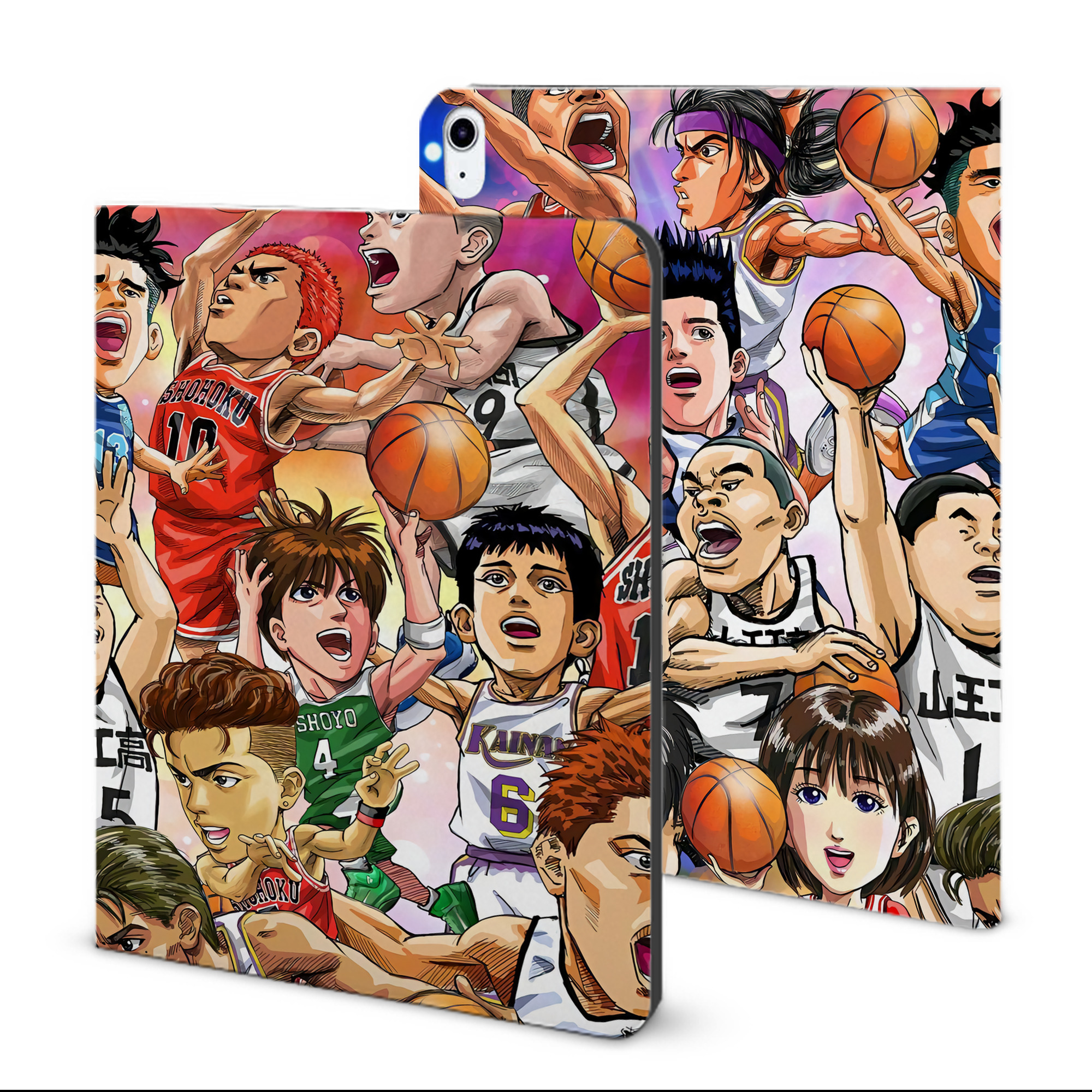 （画像用） SLAM DUNK／スラムダンク IPad ケース ブック型 PUレザー TPU 耐衝撃 軽量 薄型 ペン収納なし 全面保護 IPad 各モデル対応